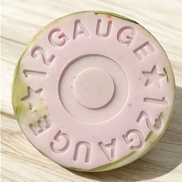 Lavender 12 gauge bullet handmade soap 3x3 inch & 5oz donkey milk & shea butter