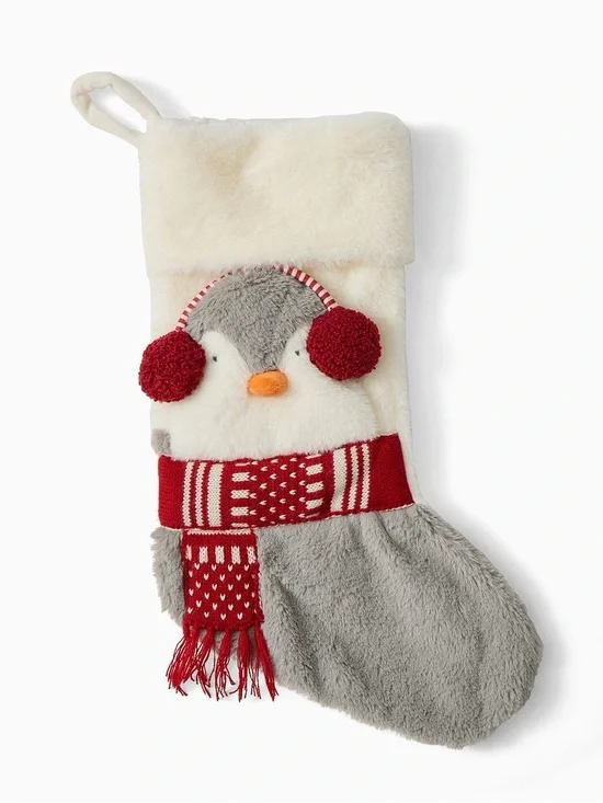 West Elm Penguin Plush Stocking