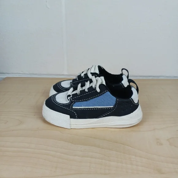 Zara Blue And Black Baby‎ Boy Sneakers Size 21 (5/5.5) Slip On Casual