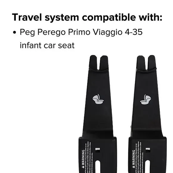 Diono Quantum Stroller Adapter Kit Travel System for Peg Perego Infant Car Seats