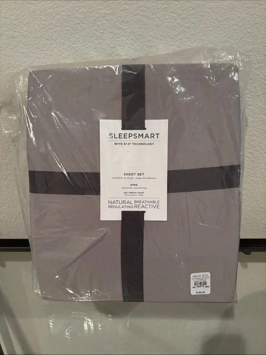 West Elm Sleepsmart Natural Breathable Regulating Reactive King Sheet Set