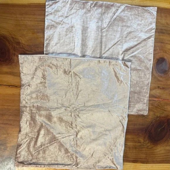 West Elm Pillow Euro Sham LOT OF 2 Velvet Pink Cotton Z4-29