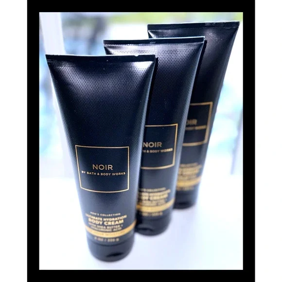 Bath & Body Works Noir for MEN 8oz Ultimate Hydration Body Cream with Aloe x3
