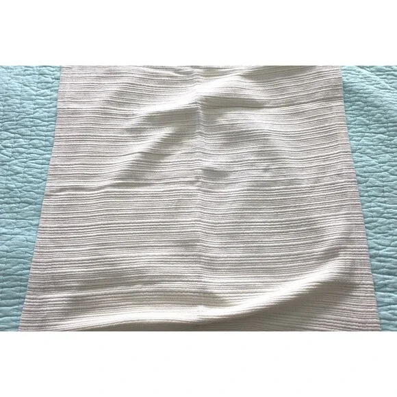 West Elm Cotton Ribbed Textured Cream Pillow Cover 20x20 NWoT