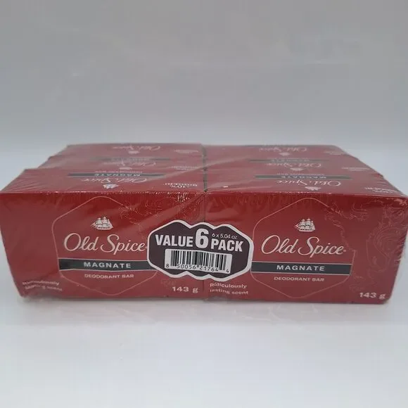 Old Spice Magnate 6 Deodorant Bars Value Pack New And Sealed