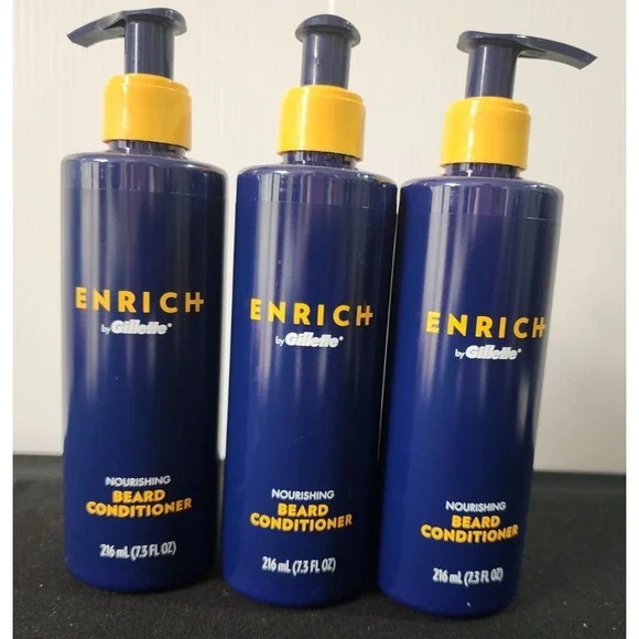 Gillette Enrich Beard Conditioner 7.3 OZ (3) NEW