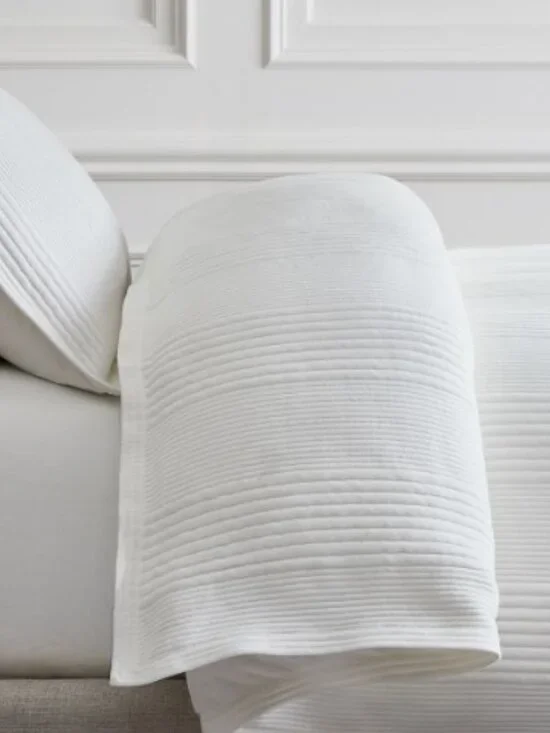 West Elm Cotton Cloud Jersey Duvet Cover White and Gray Jersey Twin