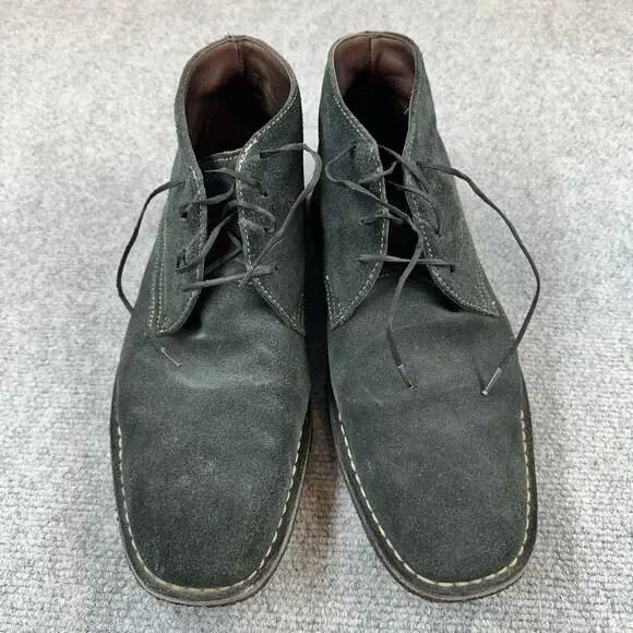Johnson & Murphy Lambskin Runnell Blue Grey Crepe Sole Chukka Boots Size 13