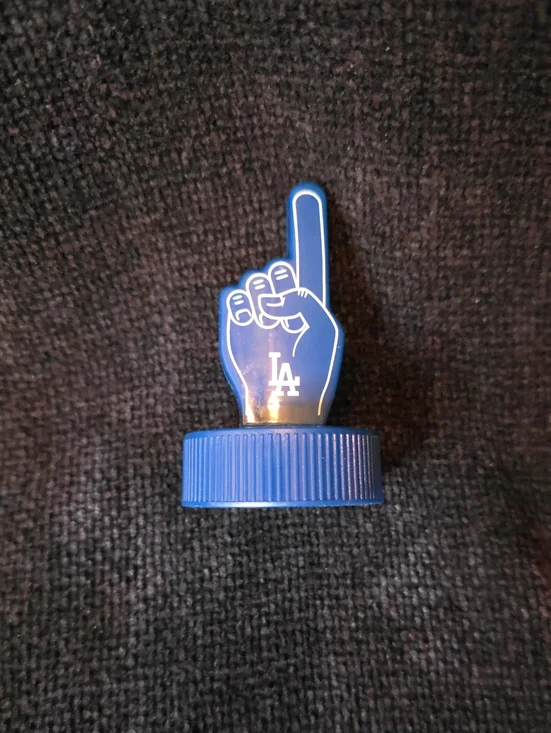 Los Angeles Dodgers Blue Plastic Foam Finger Bottle/Cake Topper Souvenir