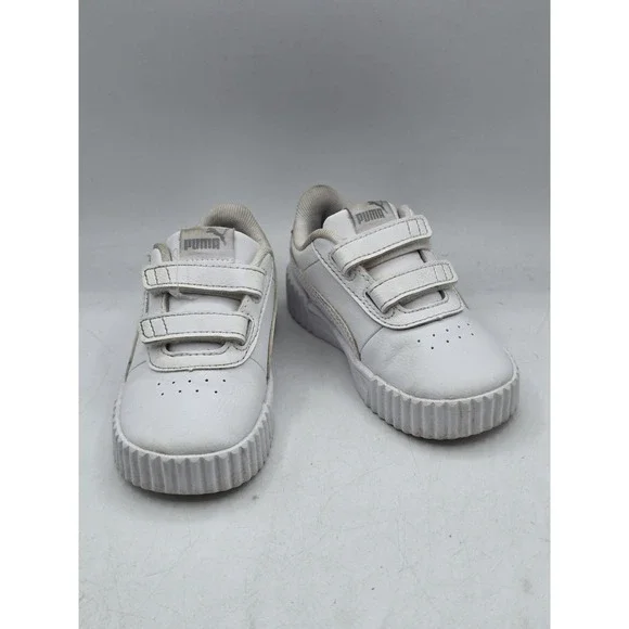 Puma Unisex-Child Carina Hook and Loop Shoe - Color White - Size 7