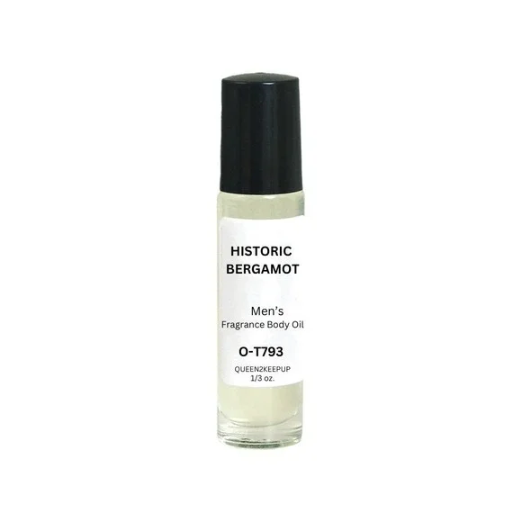 Historic Bergamot (Men) Body Oil 10 ml Fragrance All Natural 1/3 oz Roll-On