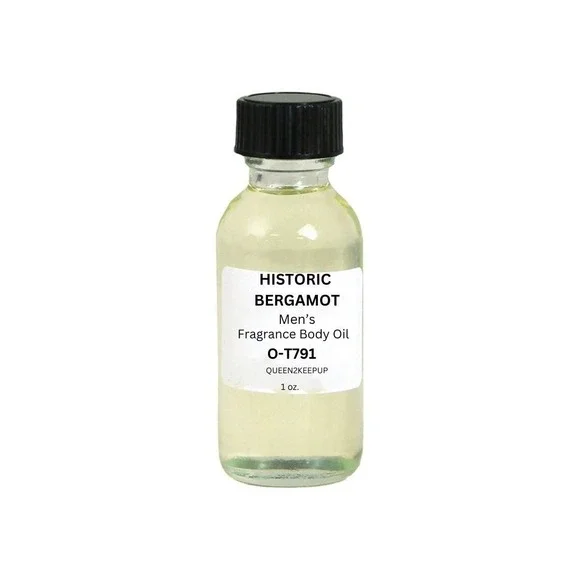 Historic Bergamot (Men) Body Oil 1 oz Fragrance All Natural Scent