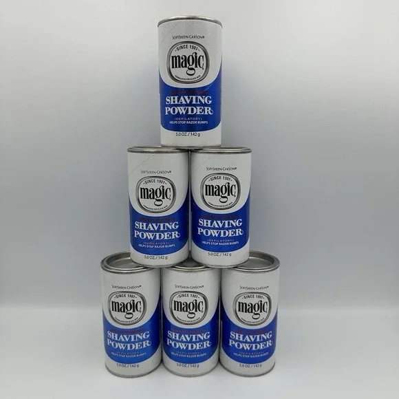 MAGIC Shaving‎ Powder REGULAR STRENGTH for Men by SoftSheen-Carson Set of 6