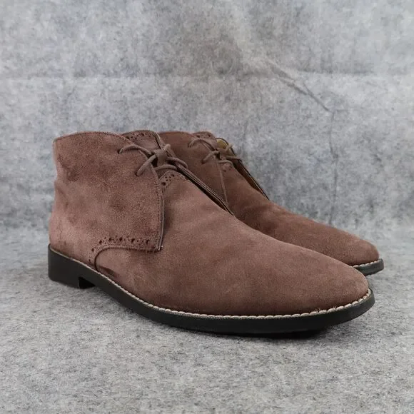 Cole Haan Shoes Mens 7 Boots Dress Chukka Desert Grand Os Brogue Leather Brown