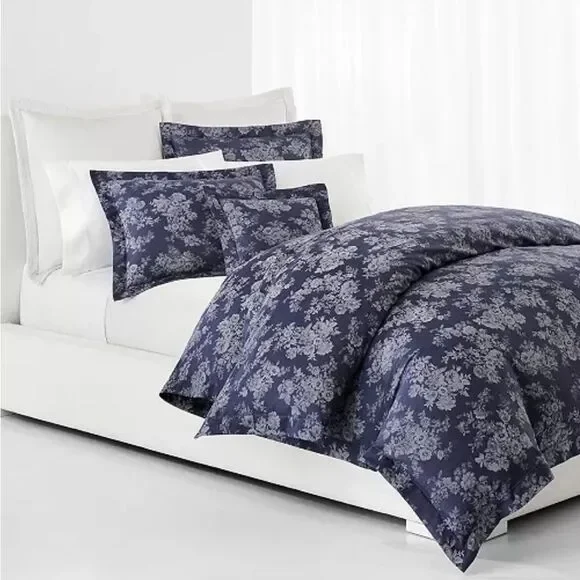 Lauren Ralph Lauren Mya Floral Duvet Cover, Navy, New, Size Queen
