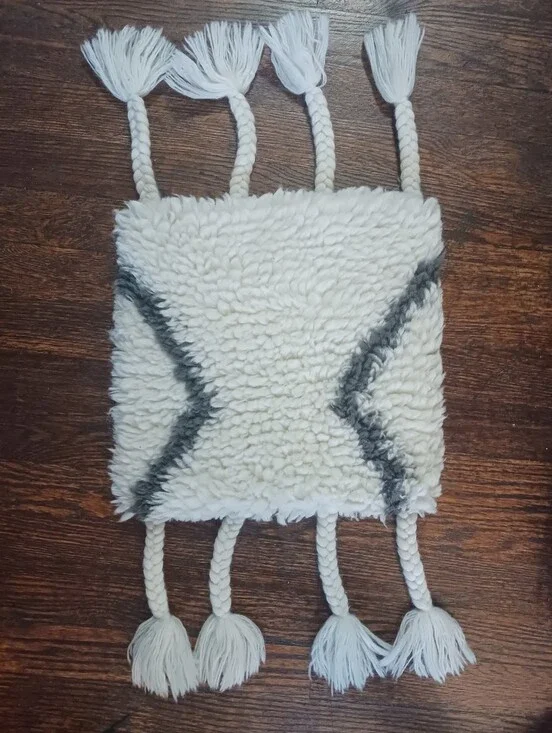 West Elm SOUK Wool Rug Sample Decor Item Handmade 12
