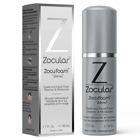 Zocular ZocuFoam‎ Eyelid and Facial Foam Cleanser Moisturizer NEW SEALED
