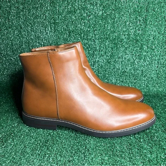 NEW - Kenneth Cole Reaction Ely Vegan Leather‎ Zipper Chelsea Boot Men's Size 13