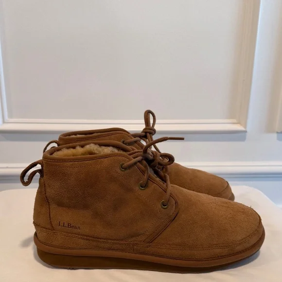 L.L.Bean Wicked Good Boots Three-Eye Shearling‎ Size 12 Medium