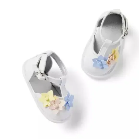 Janie and Jack 100049344 Baby flower t-strap sandal NWT size 12-18 m