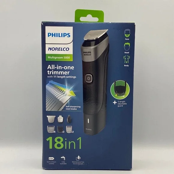 Philips Norelco Multigroom Series 5000 Trimmer 18 Piece Groom Kit MG5910/49