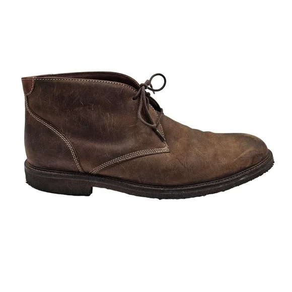 Johnston & Murphy Chukka Boots Mens‎ Size 11.5 Brown Leather Memory Foam 25-1870
