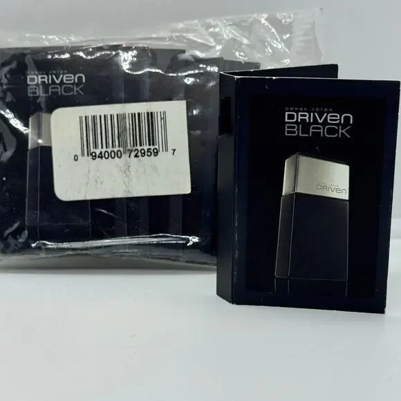 Avon Men's Fragrance lot vial‎ on cards, Driven Black, Derek Jeter, RARE! Travel