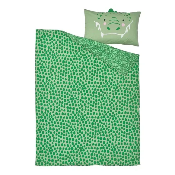 Green Crocodile Bedding Set