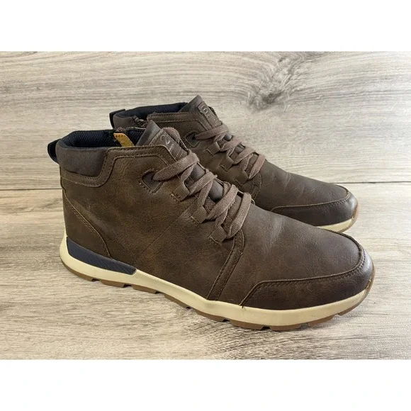 B-52 Bullboxer Mens Side Zip Lace‎ Up Shoes Mid Size 11 Brown 211X58452A