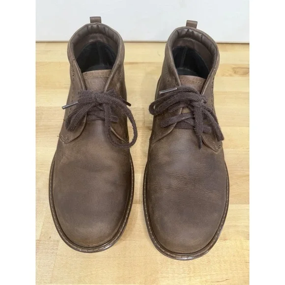 ECCO Men's Gore-Tex Waterproof Brown Leather Chukka Boots EUR 45 US 11-11.5