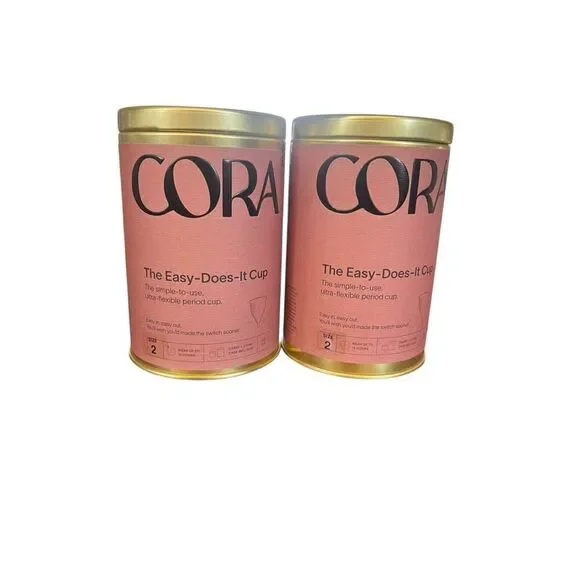 2 Cora Easy To Use Reusable Menstrual Cup ultra flexible - Size 2