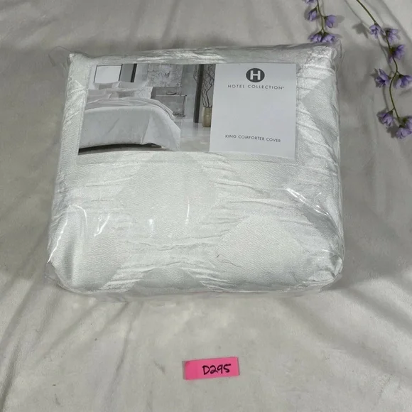 NEW Hotel Collection [ King ] Olympia‎ Duvet Cover Only in White