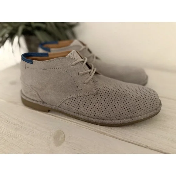 Kenneth Cole New York Shoes Boots Men Sz 5 Chukka‎ Suede Leather Lace Up Casual