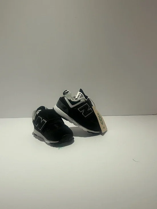 New Balance Kids Black and Gray Low-Top Sneakers