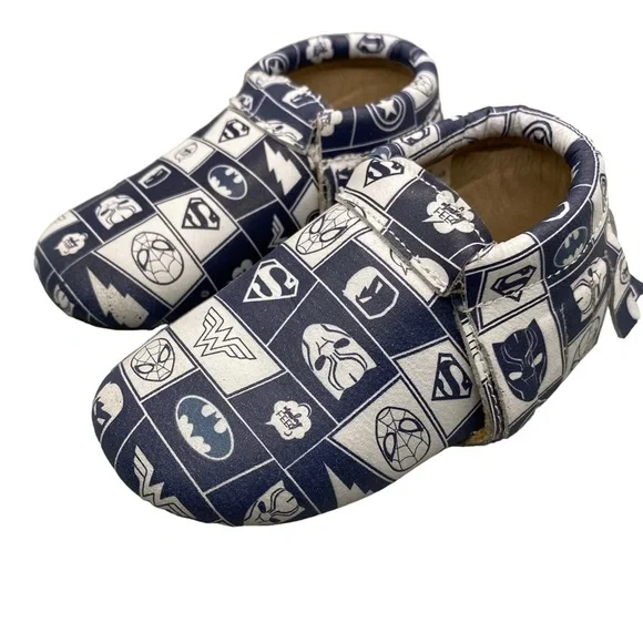 Monkey Feet Baby Infant Shoes Leather‎ Superhero Batman Spider-Man 12-18 Months