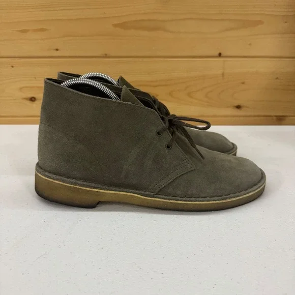 Clarks Originals Desert Boots Mens 7 Olive Green Suede Chukka 261382347060