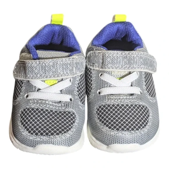 Carter's Size 3 Toddler Shoes Silver And Blue