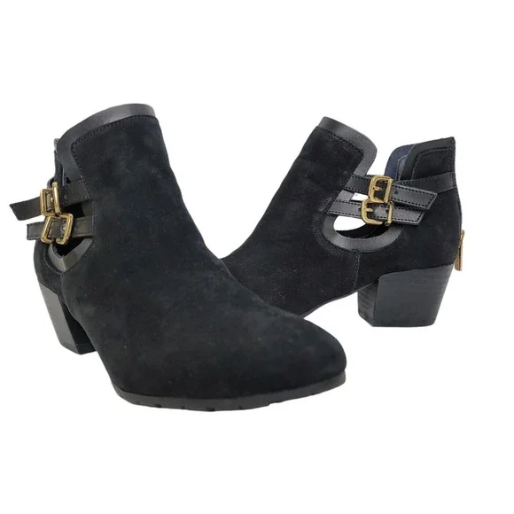 Kenneth Cole Reaction Pil-Grim RL06667LE Black Suede Ankle Boots 7.5 Med‎