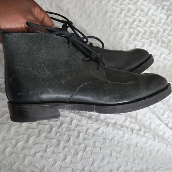 Mark Nason Men Black Chukka Boots Lace Up Classic Size 8.5