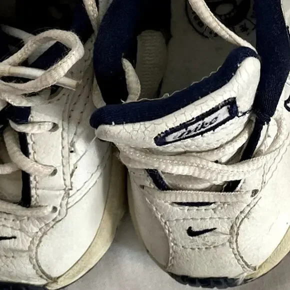 2 Pair Nike Infant Toddler Sneakers Bundle Size 3C & 4C White Blue shoes baby