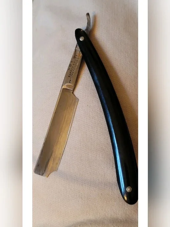 RARE! Antique Silver Sansom & Sons V👑R Cutlers To Her Majesty Straight Razor