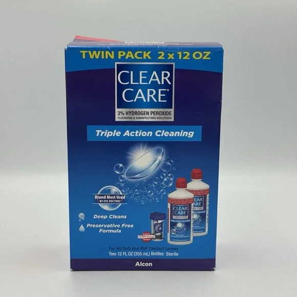 Clear Care Triple Action Cleaning Twin Pack Lens Solution