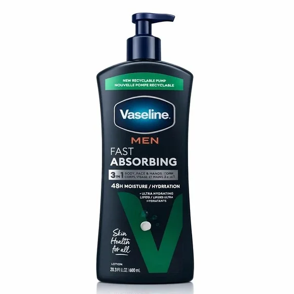 Vaseline - Men Fast Absorbing Lotion (20.3 oz) - Body Face Hands‎ Pump