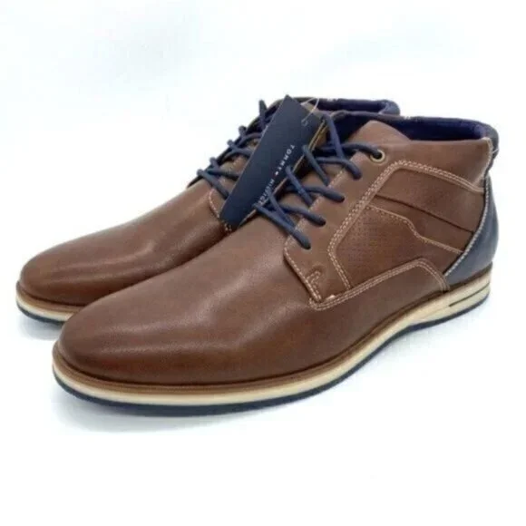 Tommy Hilfiger Boots Mens Leather Lace Up Ulan Chukka Size 10