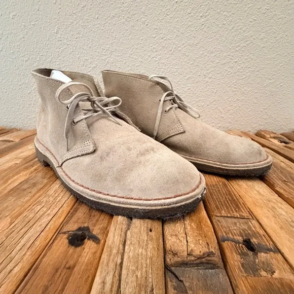 Clarks Desert Boot Chukka Sand Suede Crepe Sole Tan Mens Classic