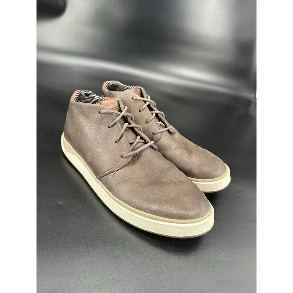 Olukai Papaku 'Ili Leather Chukka Boots Men's Sz 12‎ Olukai Brown Taupe Leather