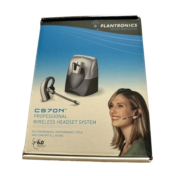 Plantronics Wireless‎ CS70N/HL10 Silver Ear-Hook Headsets