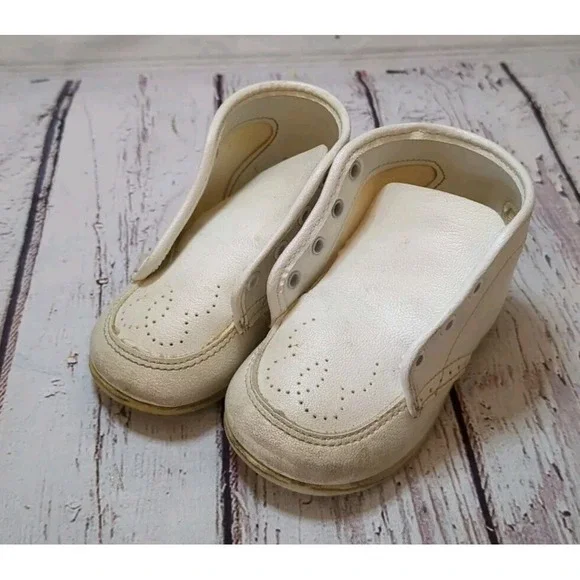 Vintage Baby Deer Infant Trainer‎ Sole Washable Shoes Size 2 Style 4670 In Box