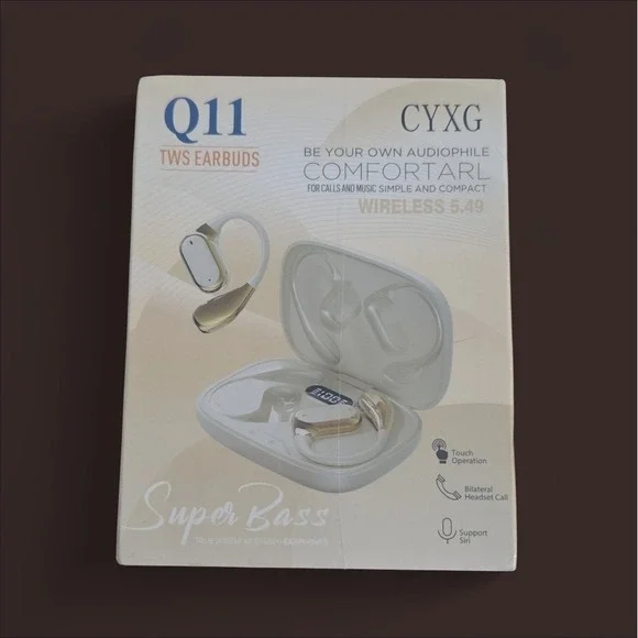 TWS Wireless Earbuds‎ Q11 Super Base w/Charging Case Black