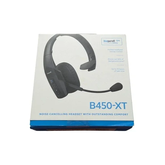 Oo2U BlueParrott B450-XT Mono Headset Noise Cancelling Bluetooth 300' Range Blk